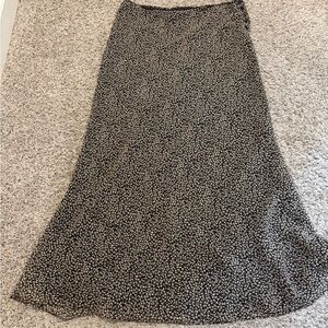 Express Black and White Patterned Maxi Skirt
